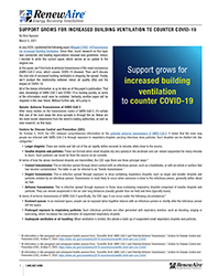 2021 Support Grows for Increased Building Ventilation to Counter COVID-19