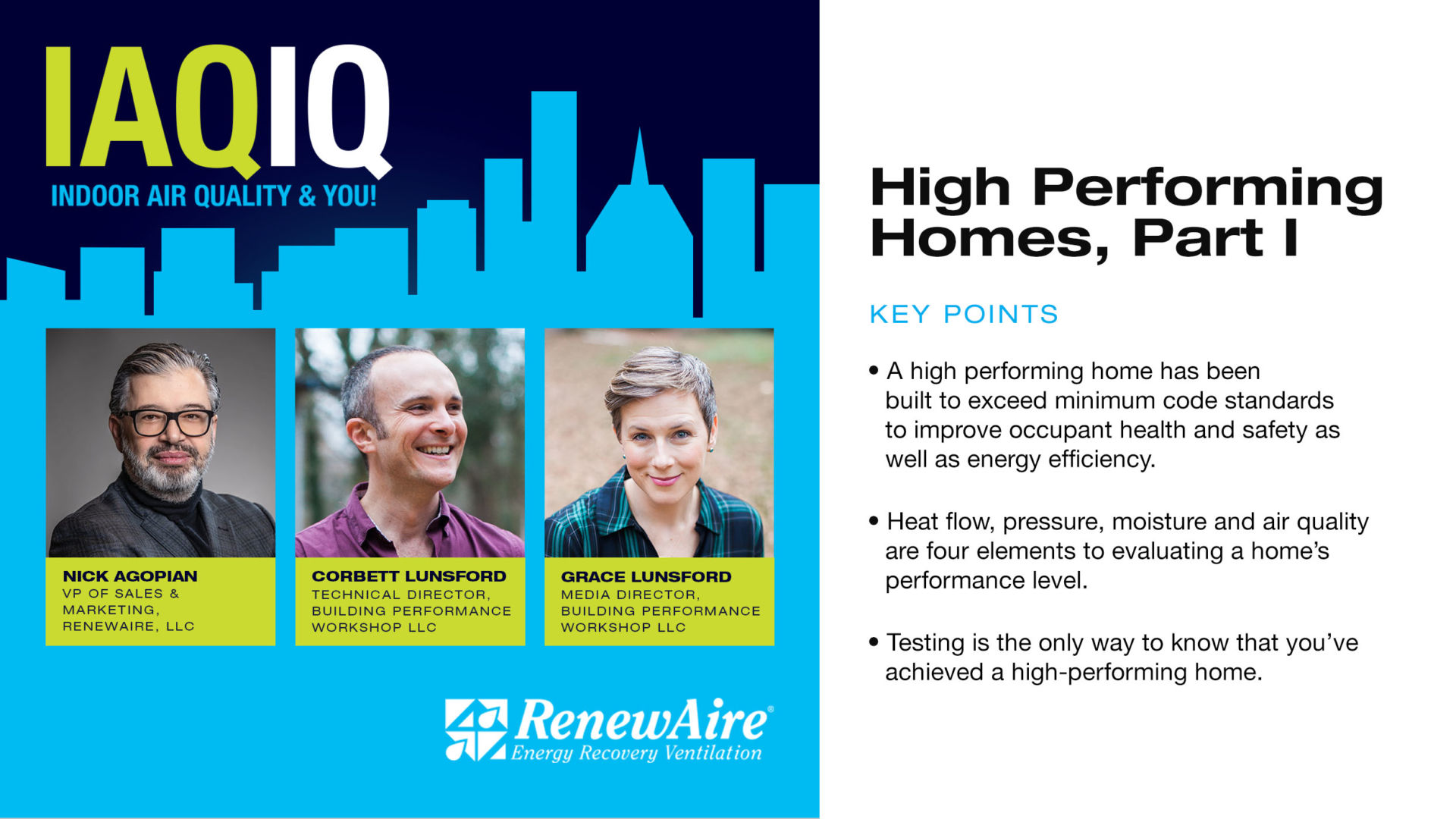 High Performing Homes Part I