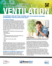 An Increase in Allergies Calls for Increased Ventilation Flyer
