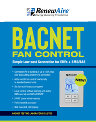 RenewAire BACNet Fan Control Flyer